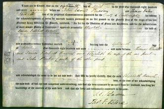 Deed by Married Women - Elizabeth Burrell-Original Ancestry
