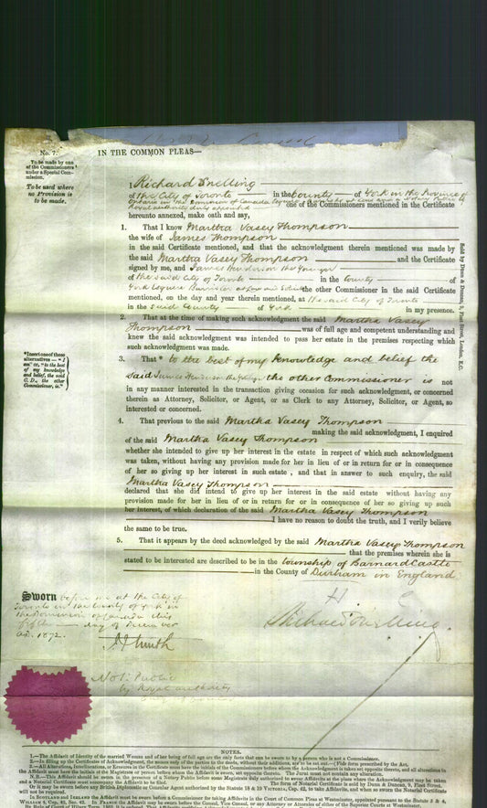 Court of Common Pleas - Martha Vasey Thompson