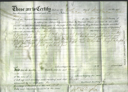 Deed by Married Women - Ann Coward