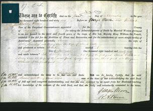 Deed by Married Women - Susan Snowden, Mary Ann Cable-Original Ancestry