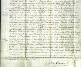 Deed by Married Women - Catherine Daniel-Original Ancestry