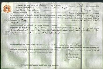Deed by Married Women - Mary Williams-Original Ancestry