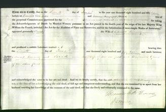 Deed by Married Women - Sarah Bellamy-Original Ancestry