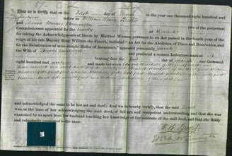 Deed by Married Women - Sarah Samworth-Original Ancestry