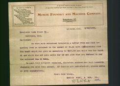 Letterhead - Muncie Foundry and Machine Company