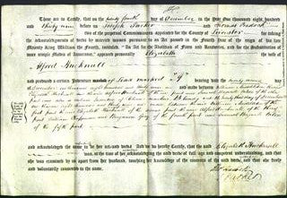 Deed by Married Women - Elizabeth Hucknall-Original Ancestry
