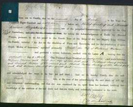 Deed by Married Women - Sarah Watson-Original Ancestry