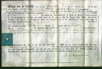 Deed by Married Women - Fanny Elizabeth Langley-Original Ancestry