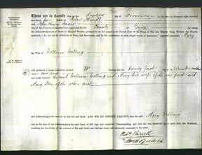 Deed by Married Women - Mary Willing-Original Ancestry