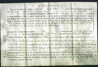 Deed by Married Women - Caroline Whiting, Mary Challis, Jane Shutterworth, Mary Ann Lansley, Hannah Sarah Barnes, Harriett Draper anad Jane Spearing-Original Ancestry