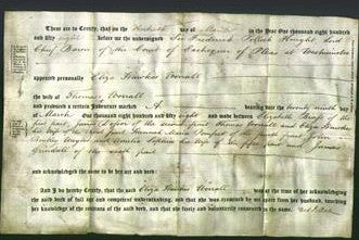 Deed by Married Women - Eliza Hawkes Worrall-Original Ancestry