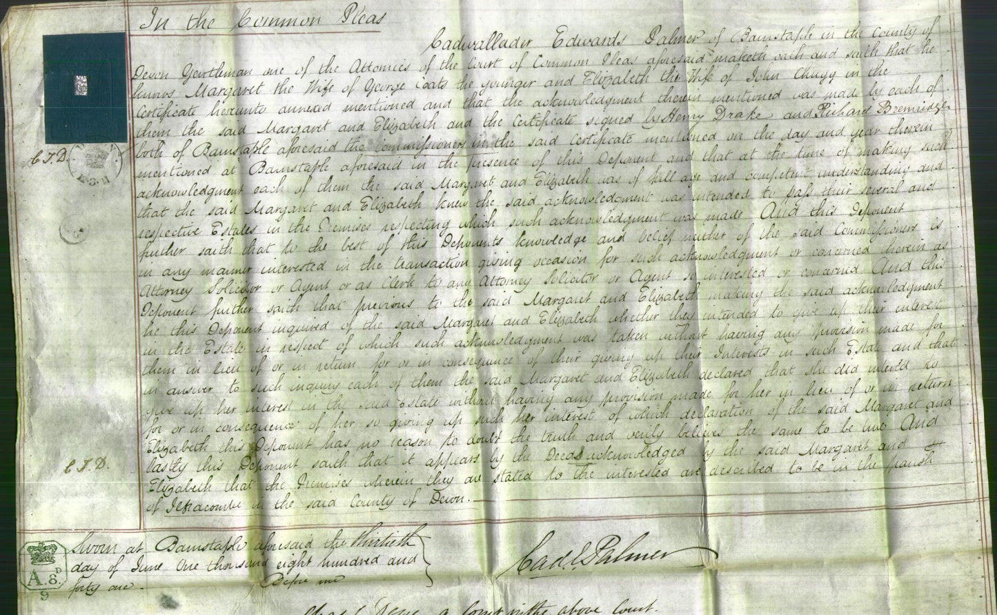 Court of Common Pleas - Margaret Wats and Elizabeth Chugg