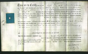 Deed by Married Women - Elizabeth Wootton Seedhouse-Original Ancestry
