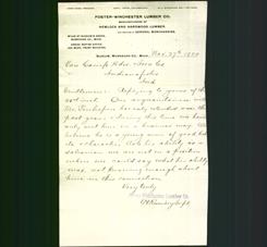 Letterhead - Foster-Winchester Lumber Co.