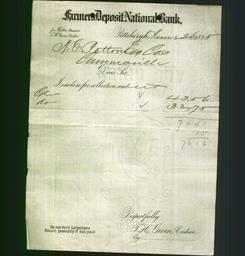 Bank Letterhead - Farmer Deposit National Bank