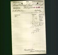 Bank Letterhead - Second National Bank of Pittsburgh