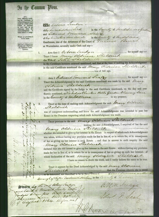 Court of Common Pleas - Mary Sheldrick