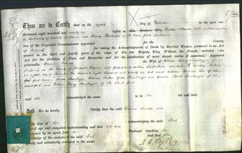 Deed by Married Women - Emma Frances Bainbugge-Original Ancestry