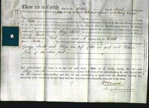 Deed by Married Women - Eliza Sewell-Original Ancestry