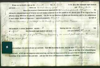 Deed by Married Women - Elizabeth Chambers-Original Ancestry