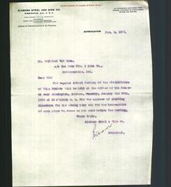 Letterhead - Alabama Steel And Wire Co.