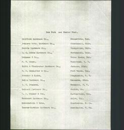 Sheet - New York and Center West