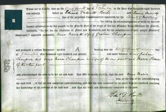 Deed by Married Women - Anna Maria Champion-Original Ancestry