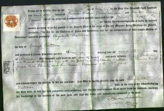 Deed by Married Women - Elizabeth Wattson-Original Ancestry