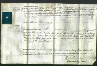 Deed by Married Women - Mary Vyse Millard-Original Ancestry