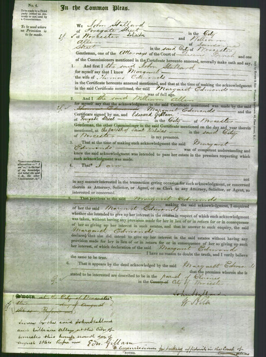 Court of Common Pleas - Margaret Edmonds