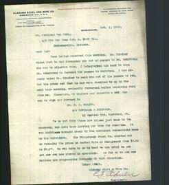 Letterhead - Alabama Steel And Wire Co.