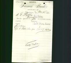 Bank Letterhead - Farmers' Bank