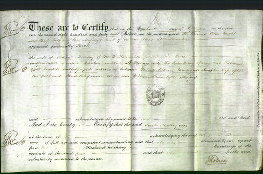 Deed by Married Women - Sarah Munday-Original Ancestry