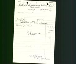 Bank Letterhead - Merchants & Manufacturers National Bank