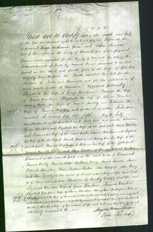 Deed by Married Women - Elizabeth Wareham, Frances Wareham, Elizabeth Wareham, Mary Ann Starkey and Rebecca Chaplain-Original Ancestry