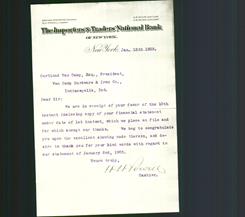 Letterhead - The Importers' & Traders' National Bank