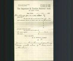 Letterhead - The Importers' & Traders' National Bank