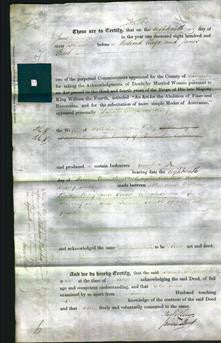 Deed by Married Women - Sarah Elizabeth Riley-Original Ancestry