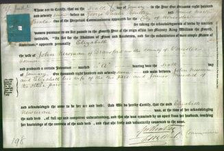 Deed by Married Women - Elizabeth Newman-Original Ancestry
