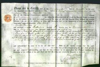 Deed by Married Women - Ellen Joins Fanstone-Original Ancestry