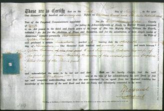 Deed by Married Women - Susannah Bateson-Original Ancestry