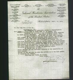 Letterhead - The National Hardware Association of the United States