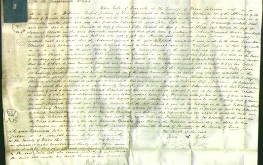 Court of Common Pleas - Harriett Tilley, Elizabeth Elliott and Rebecca Elliott