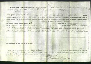Deed by Married Women - Mary Lovett-Original Ancestry
