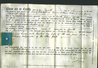 Deed by Married Women - Rachel Lacey-Original Ancestry