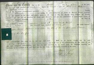 Deed by Married Women - Ellen Holborow-Original Ancestry