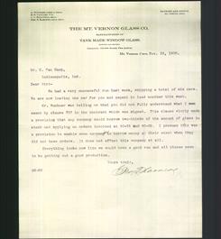 Letterhead - The Mt. Vernon Glass Co.