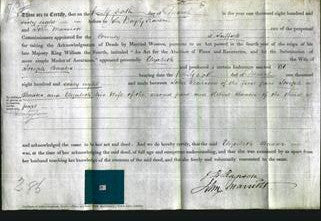 Deed by Married Women - Elizabeth Baxter-Original Ancestry