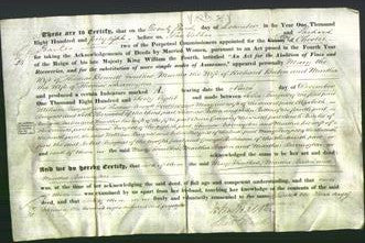 Deed by Married Women - Mary Foulkes, Martha Boden and Martha Barrington-Original Ancestry