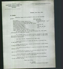 Letterhead - American Steel & Wire Co.